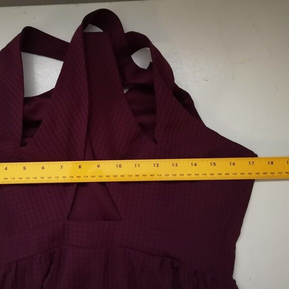Ricki's Sleeveless V-neck Size 4 Burgundy Ladies Dress - Picture 6 of 6